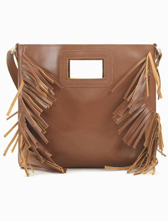 Brown Leather Fringe Crossbody Bag | Boho Shoulder Bag — view 1